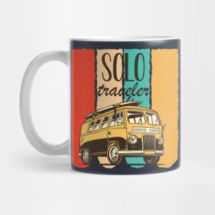 solo traveler van travel retro surf Mug